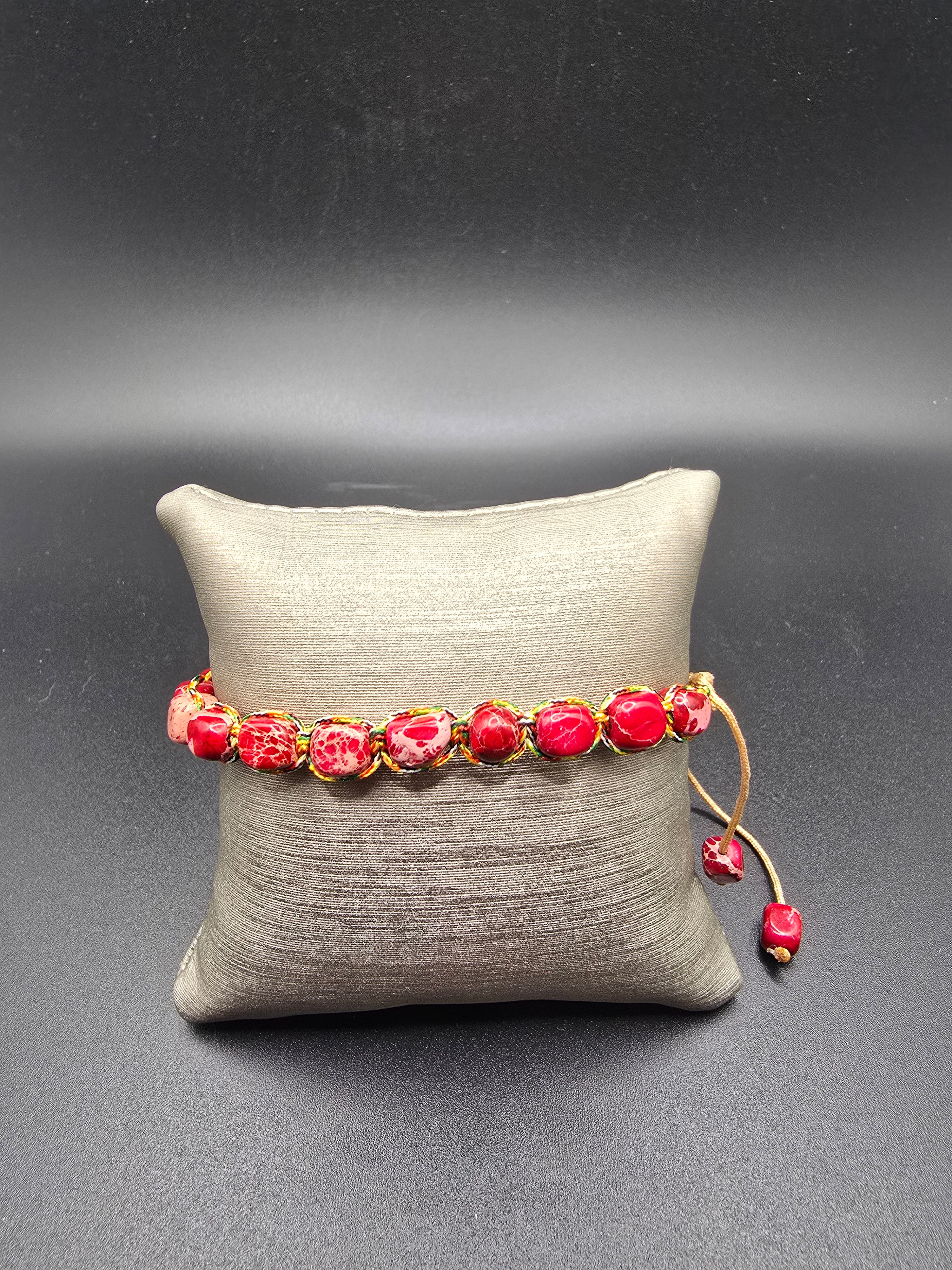 Emperor Stone Bracelet Adjustable Braided Woven Bracelet Gemstone Natural Stone