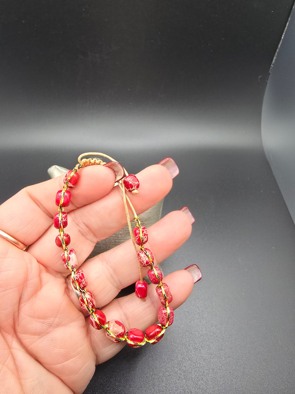Emperor Stone Bracelet Adjustable Braided Woven Bracelet Gemstone Natural Stone